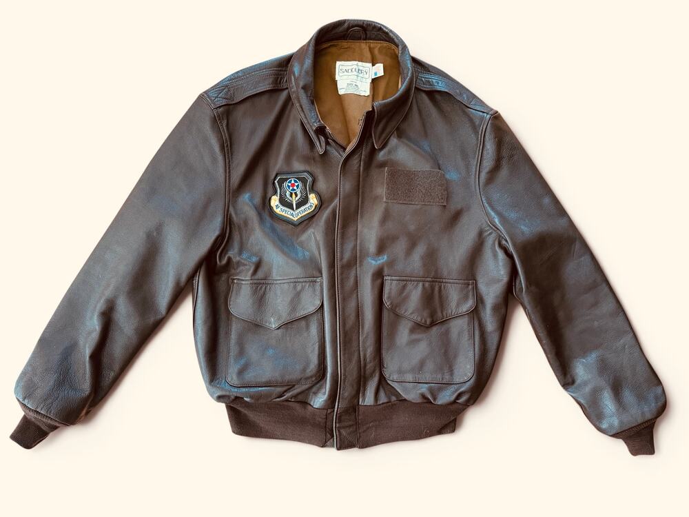 USAF Type A-2 Flight Jacket Goatskin Leather Mens 48L